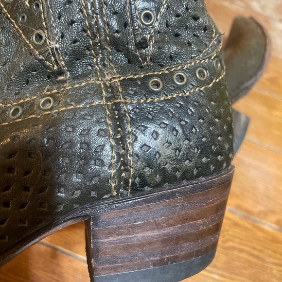 Frye Brown Western Cowboy Heel Boots Goodyear Welt Women's Size 7 - Picture 11 of 11